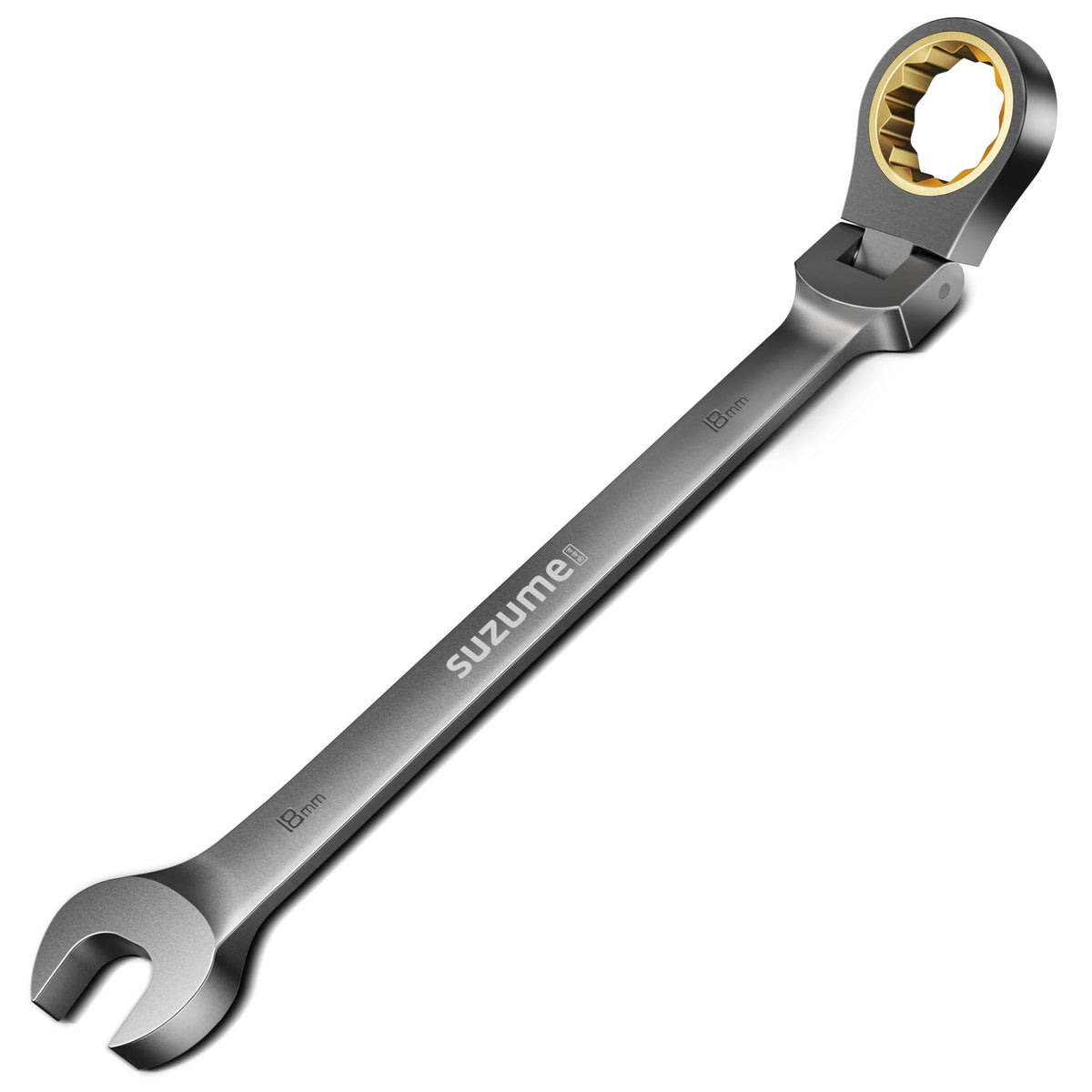 SUZUME 24-piece Flex Head Ratcheting Wrench Set Metric & SAE 180° flexible