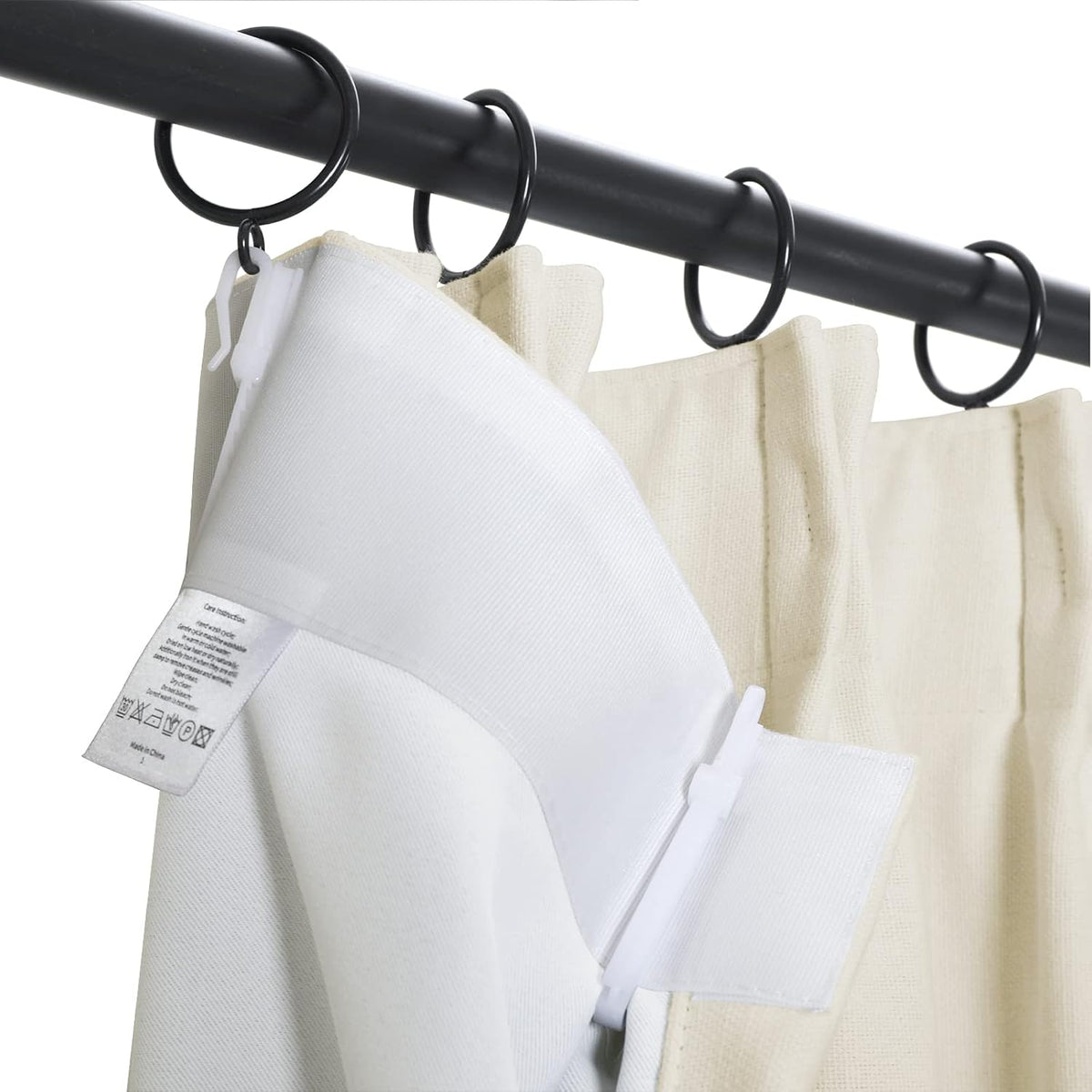 ChadMade Pinch Pleat 100% Cotton Duck Drape Blackout Ivory Drapery Extra Wide Curtain Plain Weave with Blackout Lining 100Wx96L (1 Panel), BOZI Collection
