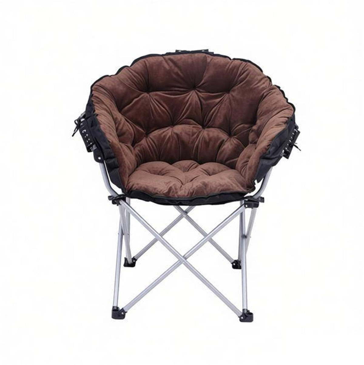 Lounge Chair, Fabric Stool Chair Lazy Couch Chair Lounge Chair Moon Chair Folding Chair Lunch Break Chair 65x65x93cm(Blue)