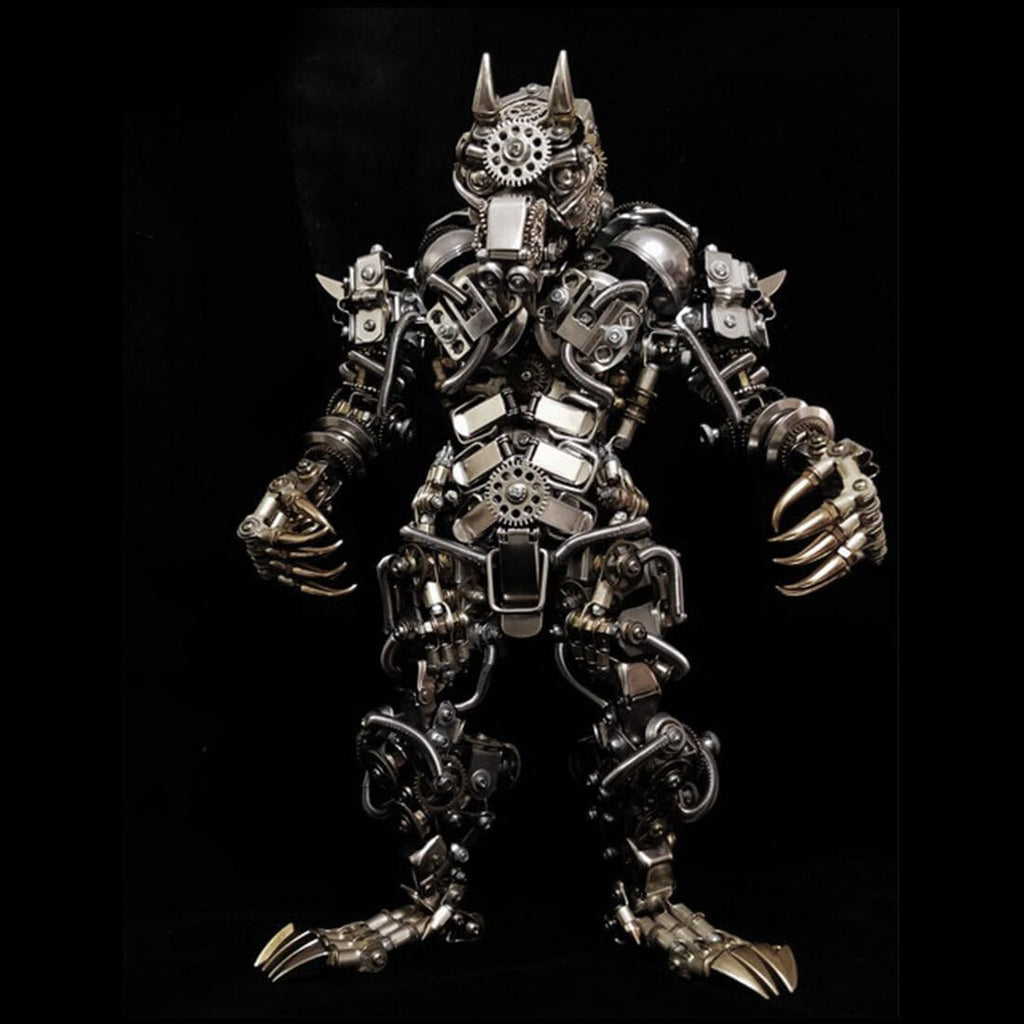 3D Metal Puzzle Werewolf Model Kit, 2000PCS DIY Assemble Steampunk Mechanical Hyperrealistic Werewolf Model, Creative Handcrafted Metal Art Craft Desktop Display & Decoration for Adults
