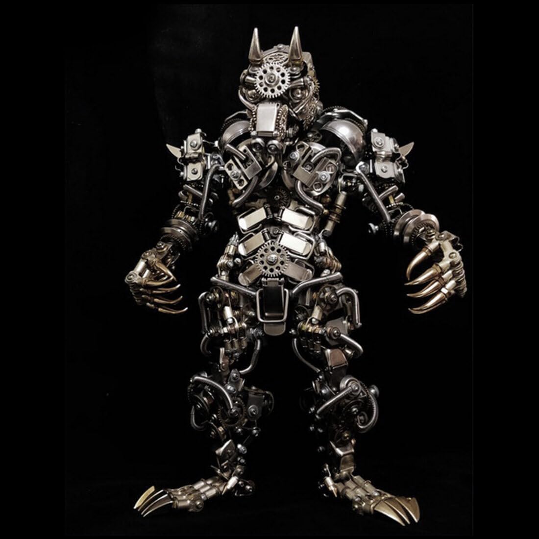 3D Metal Puzzle Werewolf Model Kit, 2000PCS DIY Assemble Steampunk Mechanical Hyperrealistic Werewolf Model, Creative Handcrafted Metal Art Craft Desktop Display & Decoration for Adults