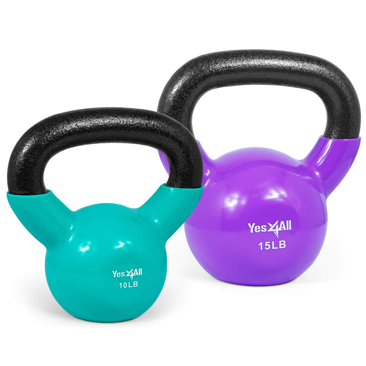 Yes4All Vinyl Kettlebells, Versatile Set