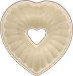Tescoma - 622212 Delìcia Cake Tins with Heart Shaped Donut Mould, Ceramic, Dishwasher Safe, Red and White