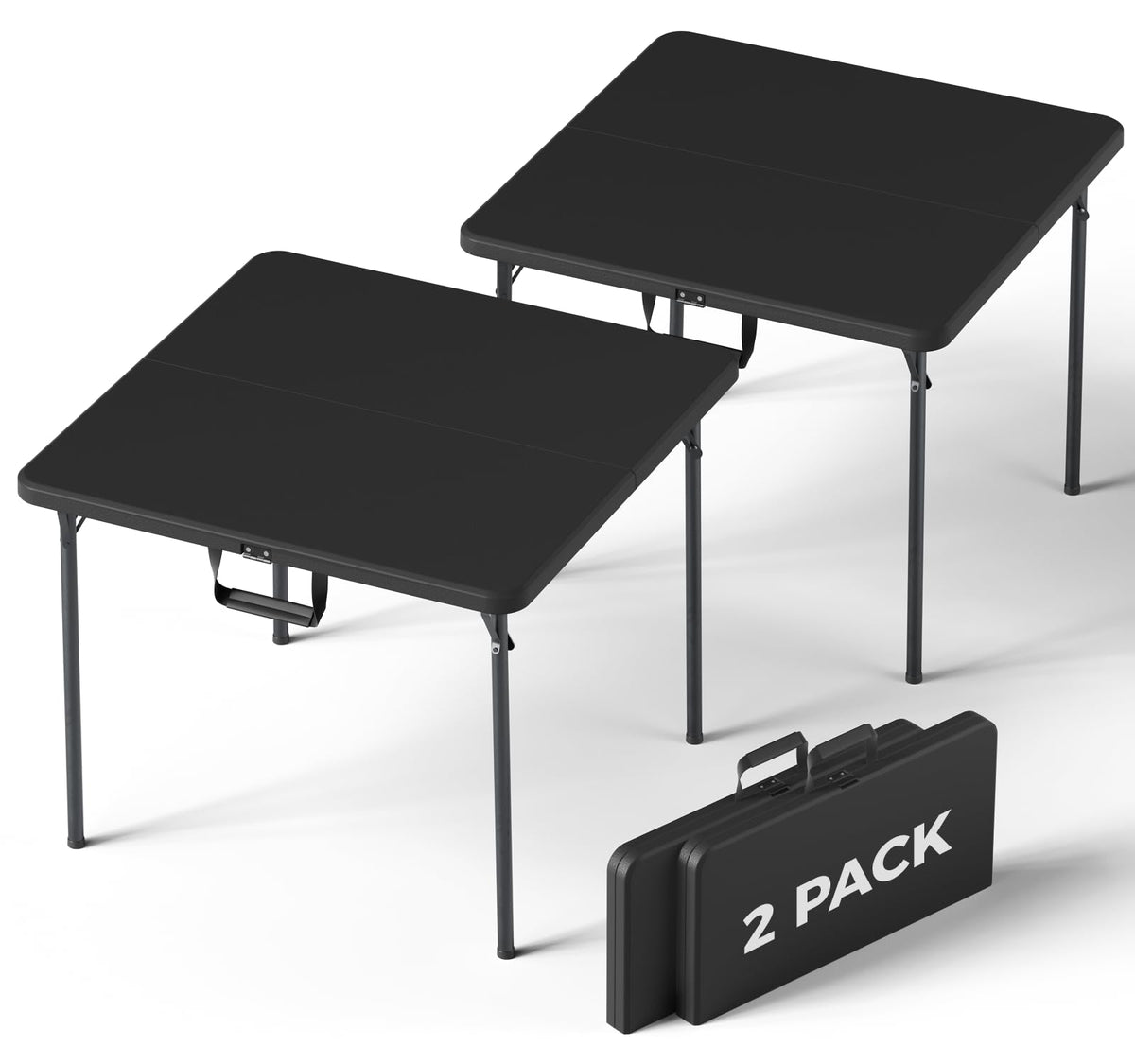 30 Inch Folding Table, Adjustable Height Portable Folding Table, Foldable TV Tray Table, Small Laptop Desk & Picnic Table for Indoor Outdoor Use, Bedroom, Camping, Patio, BBQ, RV