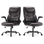 Sweetcrispy Computer Desk Chair, Lumbar Support Video Game Chair PU Leather