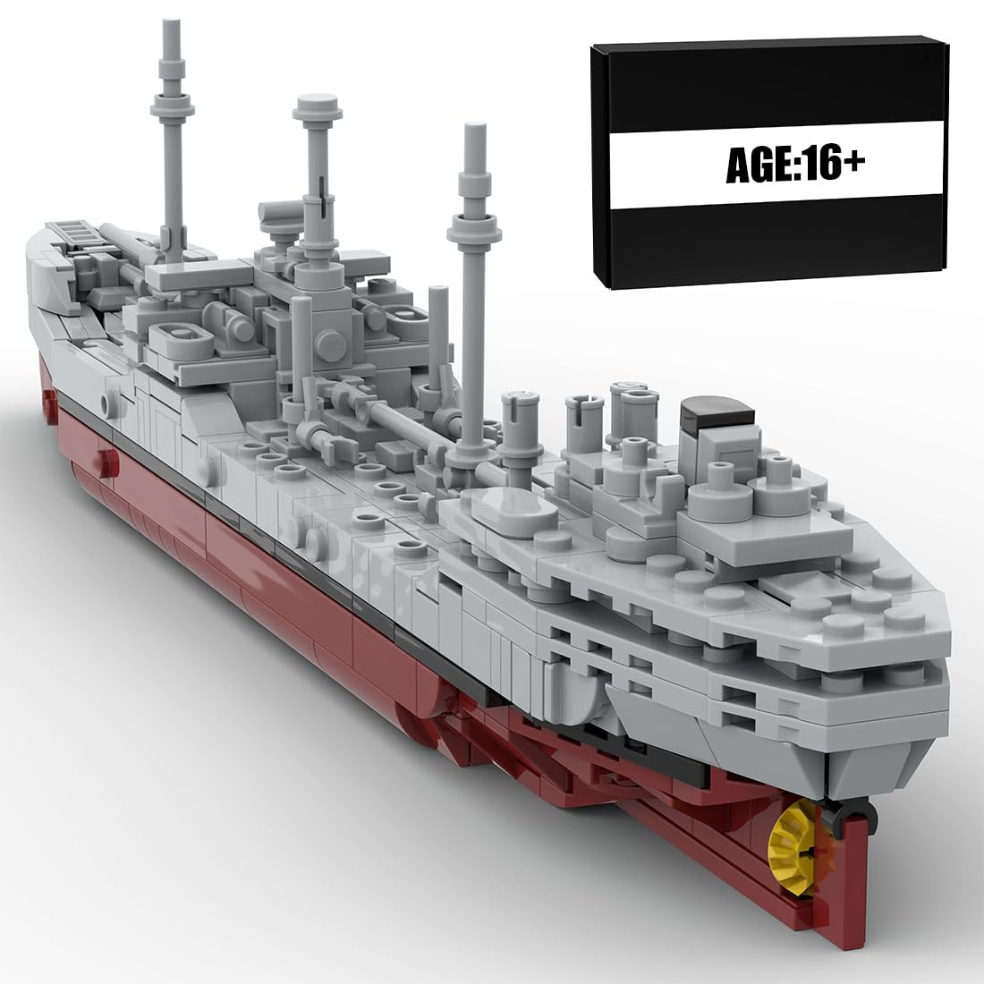 Naval Battleship Model Building Blocks Set for Adults, Collectible Army Model and Display Toys for Christmas and Birthday Gifts (2434PCS)