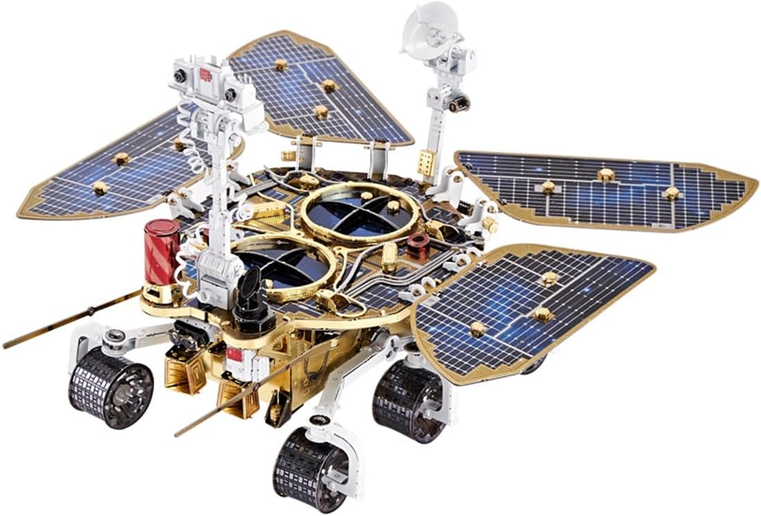 3D Metal Puzzle Space Rover Model Kit, 281PCS 1/23 Scale DIY Assemble Steampunk Mechanical Mars Rover Model, Creative Handcrafted Metal Art Craft Desktop Display & Decoration for Adults