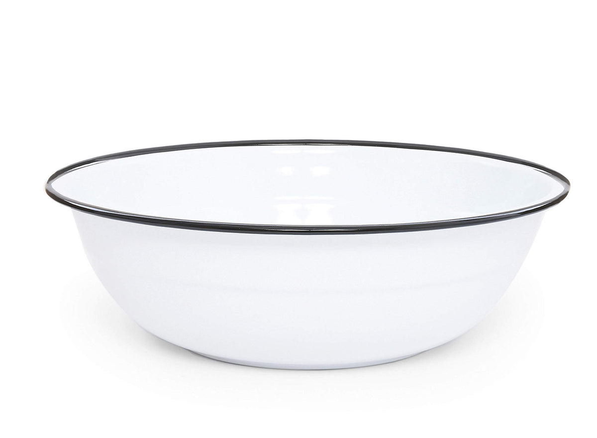 Enamelware Benson Basin, 32 quart, Red/White Splatter (Single)