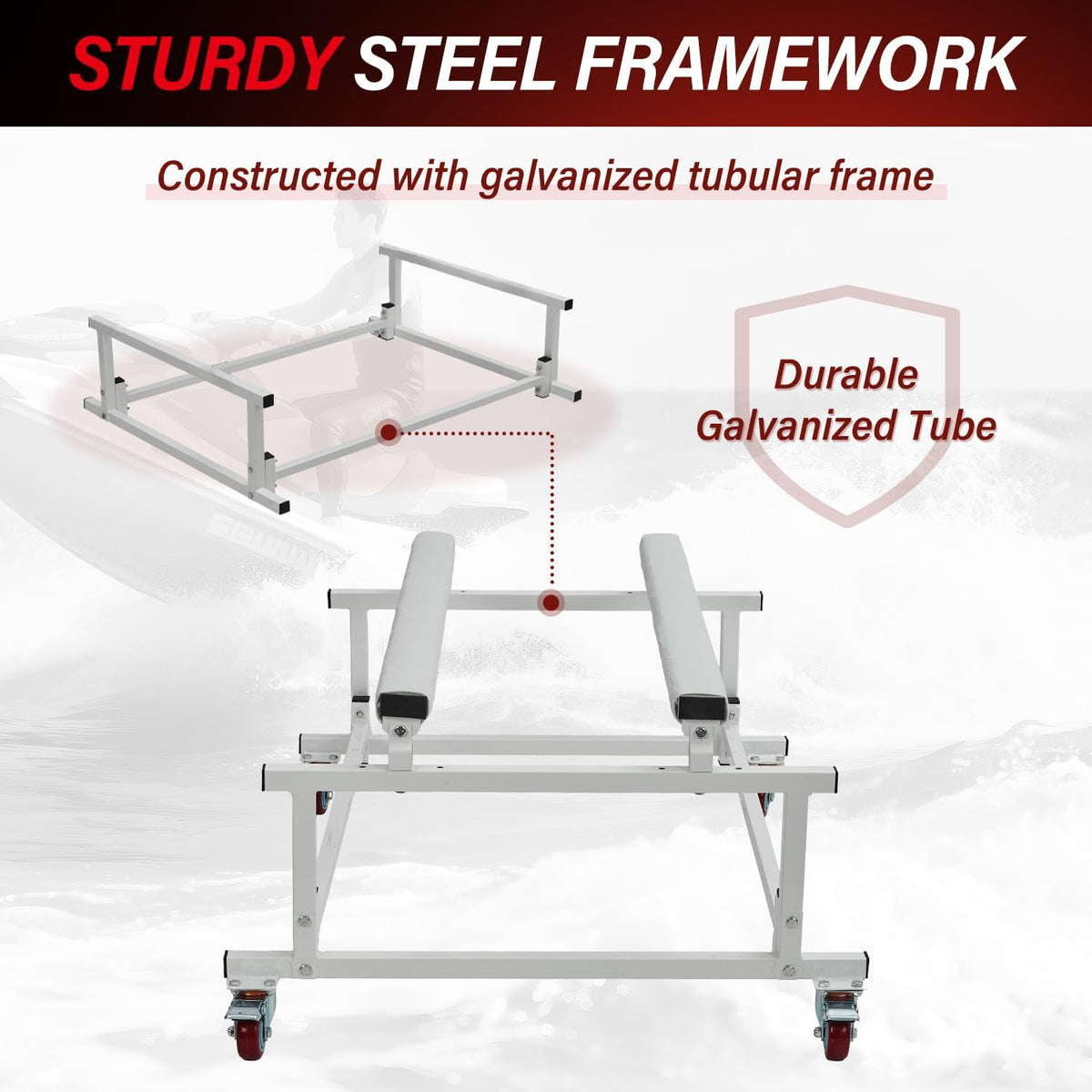 Garvee PWC Dolly Jet Ski Stand Mover Cart, 1000 LBS Capacity