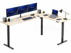 VIVO Black 63 x 55 in Corner Standing Desk, DESK-E3CTB
