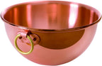 Mauviel M'Passion Copper Egg White Beating Bowl With Ring, 3.8 Qt, Made in France