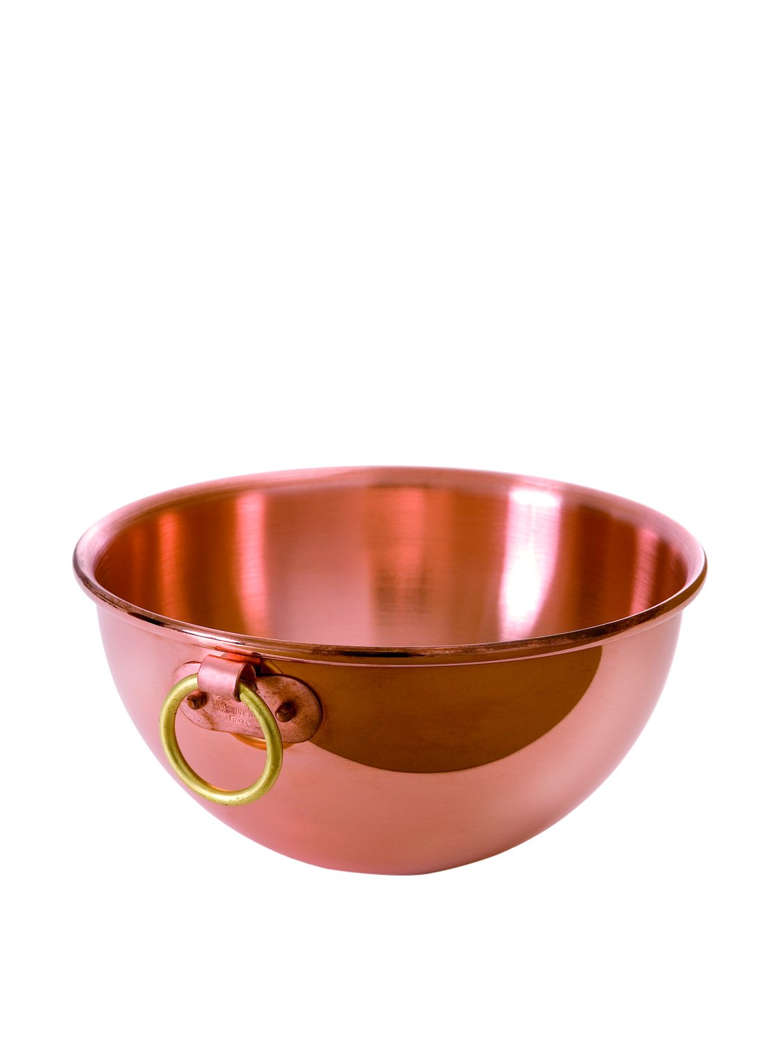Mauviel M'Passion Copper Egg White Beating Bowl With Ring, 3.8 Qt, Made in France