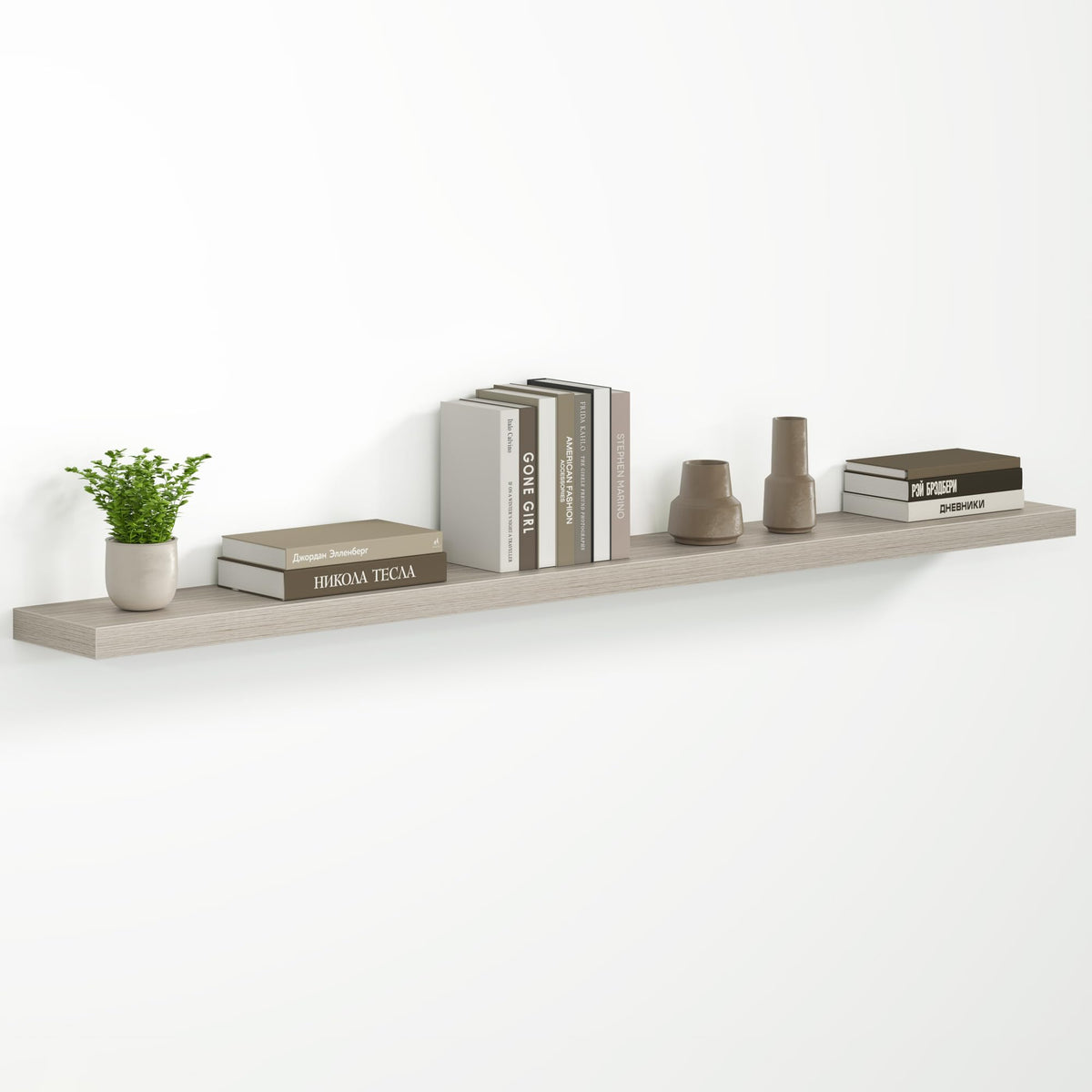 Fun Memories Floating Shelves - 2 Pack 12 Inch Rustic Wooden Wall Shelves - Extra Deeper & Thicker Wall Mounted Storage Shelf for Living Room, Kitchen, Farmhouse - 36" W x 12" D x 1.8" H - Brown