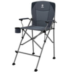 EVER ADVANCED Tall Director Chair 31" Foldable Camping with Carry Bag Black