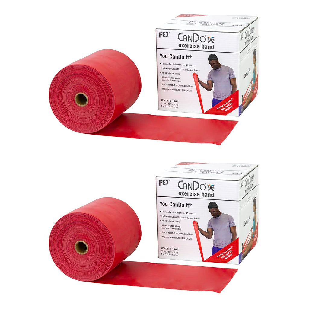CanDo Twin-Pak Exercise Band, Blue, 100 Yard