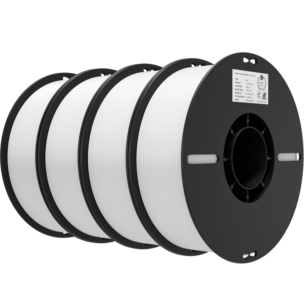 Creality PLA 3D Printer Filament, Multicolor, 12-Pack, 12KG Total