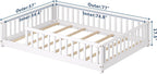 Full Montessori Floor Bed with Rails