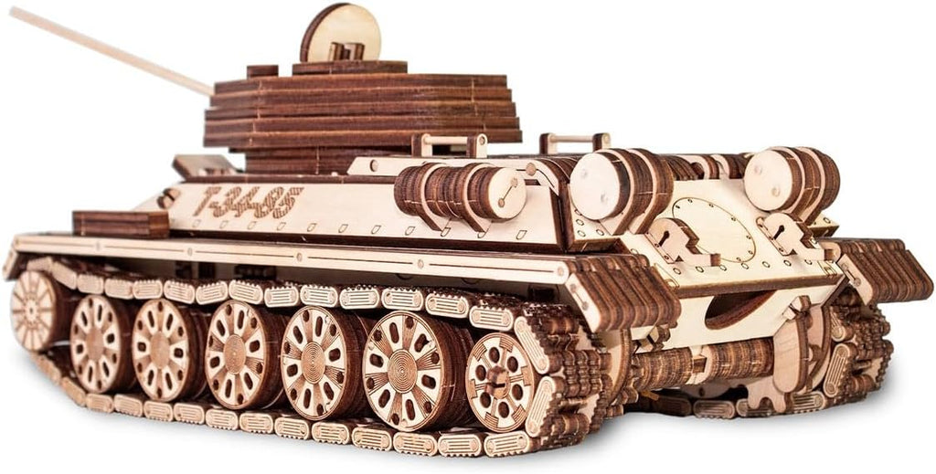 YounggDiy 3D Wooden T-34-85 Tank Model Kit, DIY Military Building Set, Educational STEM Toy, Wood Puzzle for Adults & Teens 965PCS