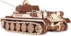 YounggDiy 3D Wooden T-34-85 Tank Model Kit, DIY Military Building Set, Educational STEM Toy, Wood Puzzle for Adults & Teens 965PCS