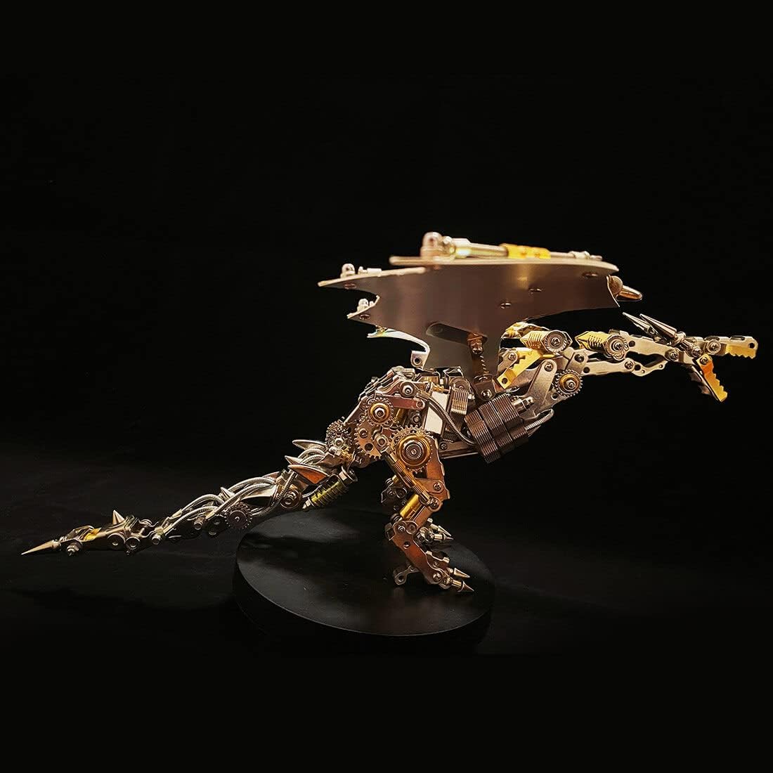 3D Metal Puzzle Dragon Model Kit, 600PCS DIY Assemble Steampunk Mechanical Flying Dragon Model with Interchangeable Wings, Creative Handcrafted Metal Art Craft Desktop Display & Decoration for Adults