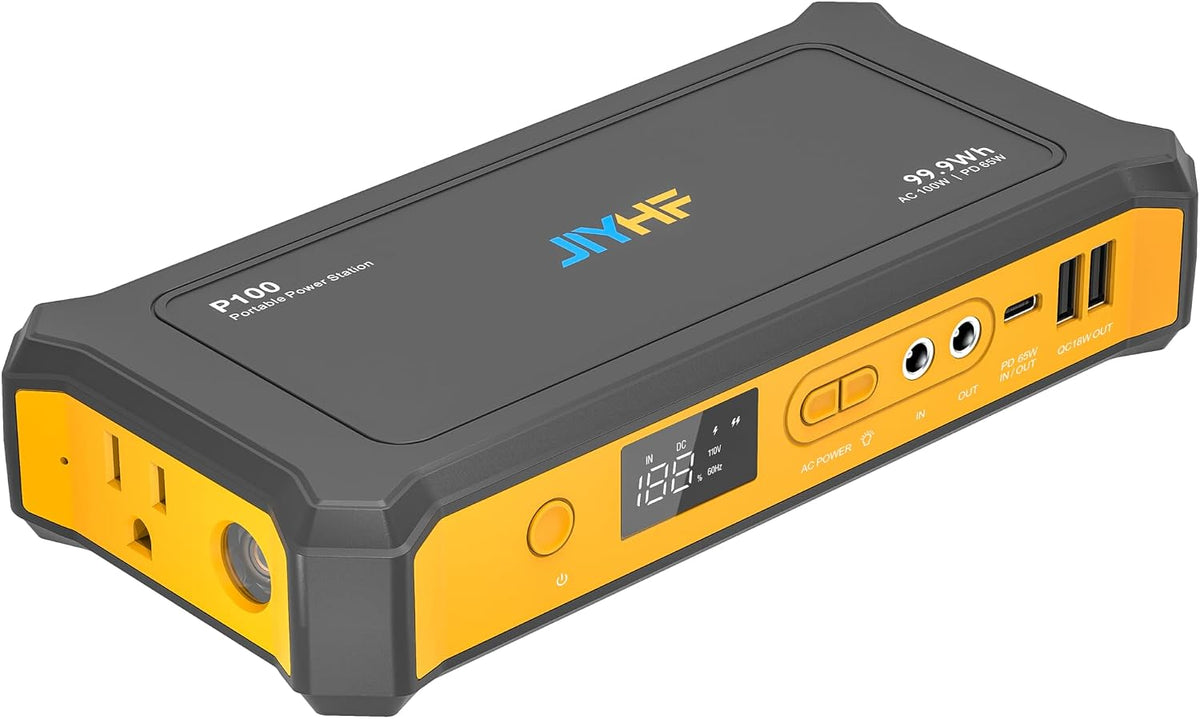 JIYHF Portable Power Bank with AC Outlet, 100W Portable Laptop Charger