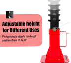12 Ton Heavy Duty Pin Type Jack Stands with Lock Adjustable 11-18 Inch Automotive Support for Trucks Trailers Cars SUVs Professional Garage Home Use Red 1 Pair