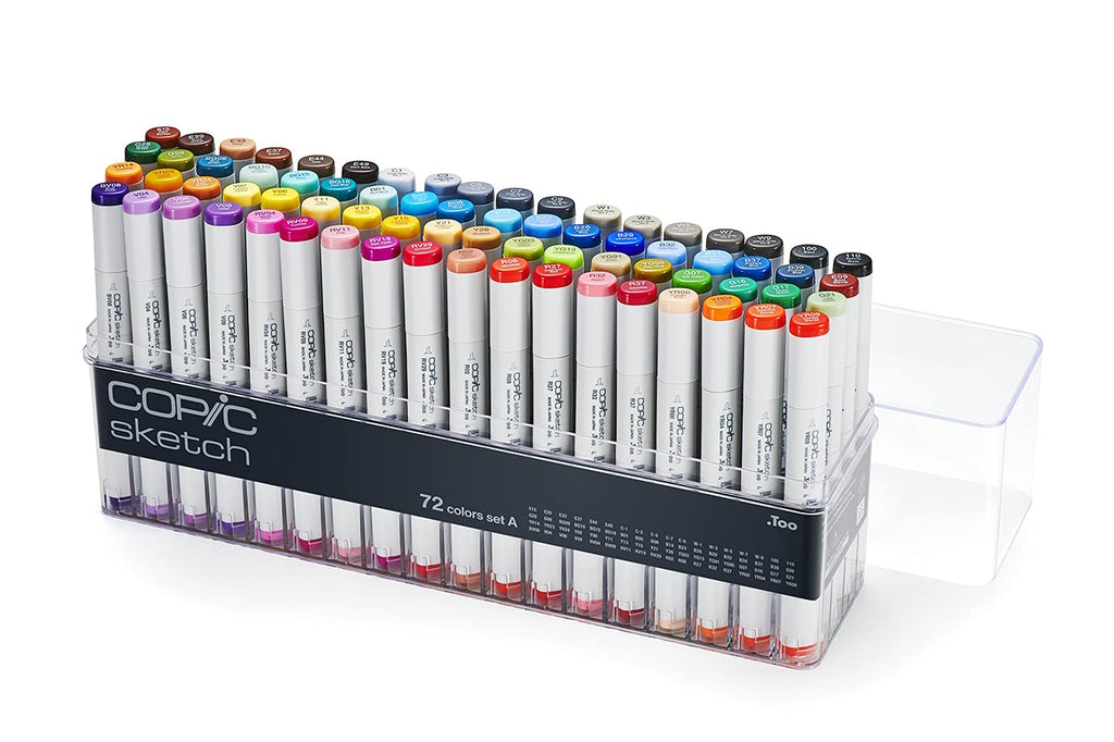 Copic Sketch, Ultra-blendable Alcohol Markers, 72pc Set A