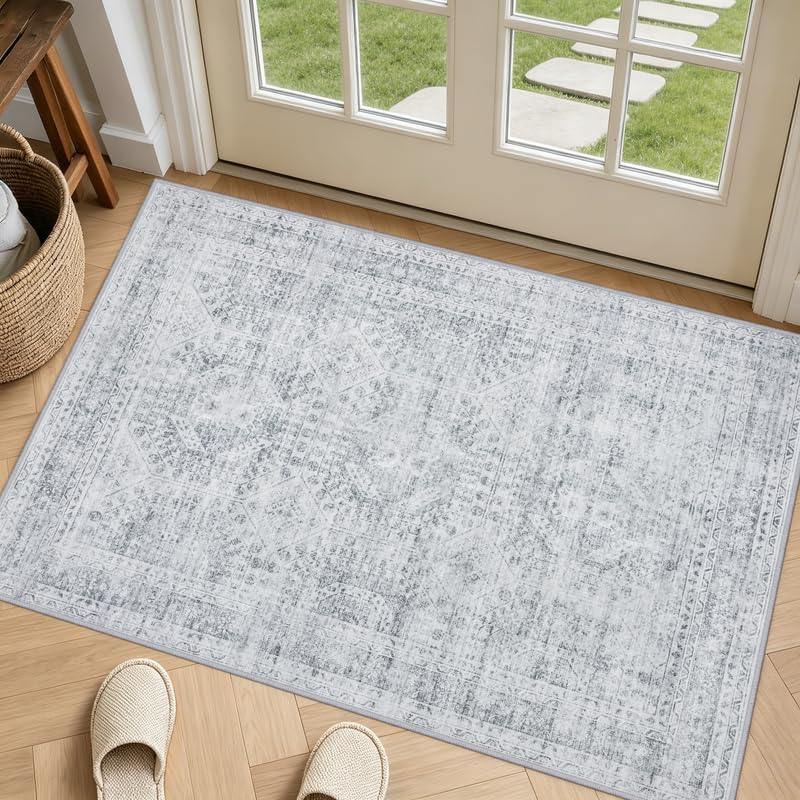 8x10 Area Rugs Living Room: Bedroom Washable Carpet Beige/Ivory