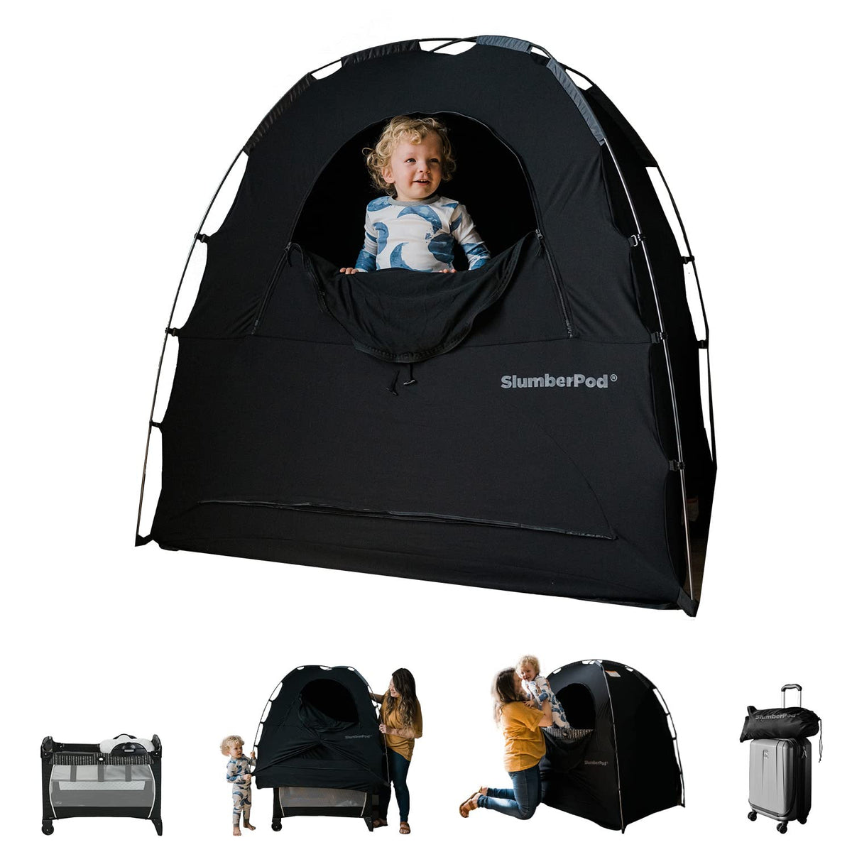 SlumberPod The Original Blackout Sleep Tent for Pack N Play & Mini Crib