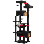 PAWZ Road Flower Cat Tree 72" Cat Tower with Condos&Hammock for Large Cats