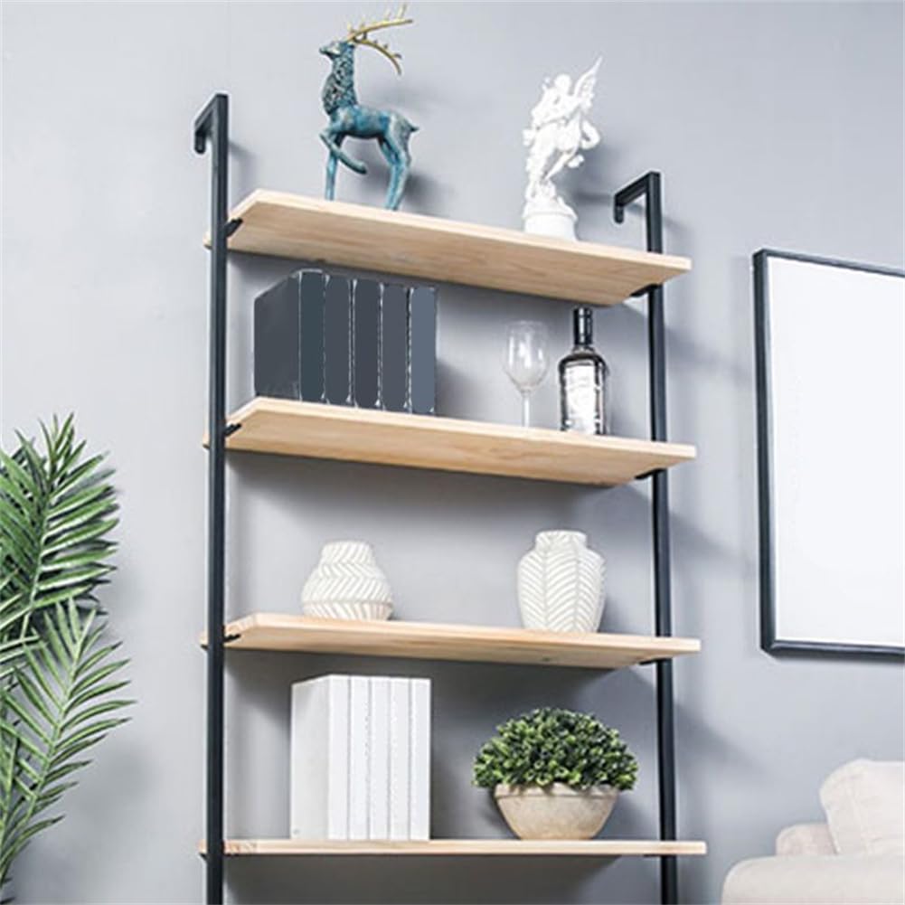Industrial Wall Mounted Bookshelf Wall Shelf Rack Shoe Store Shoe Rack Wall-Mounted Bookshelf Wrought Iron Bag Rack Multi-Layer Clothing Store Decoration White Gold 31.5" L x 9.8" W x 29.9" H