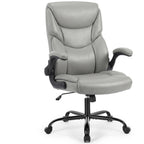 Sweetcrispy Computer Desk Chair, Lumbar Support Video Game Chair PU Leather