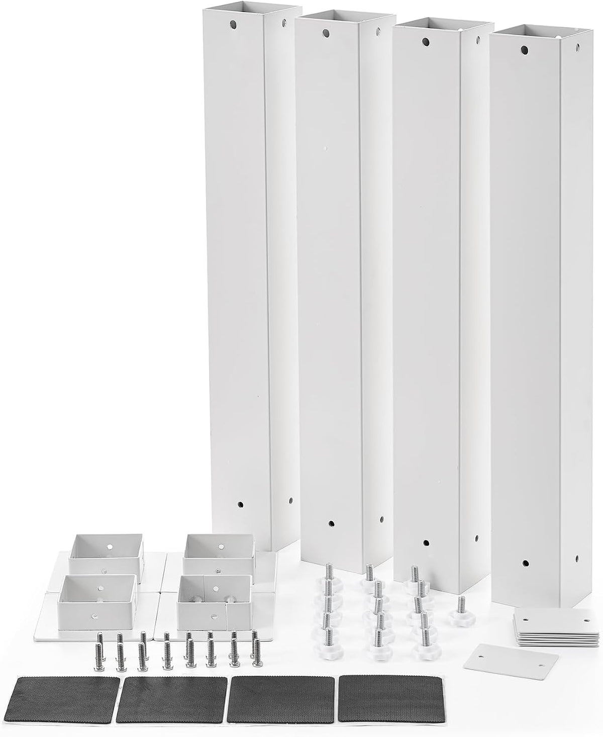 DormCo Suprima® Ultimate Height Bed Risers - Carbon Steel - White