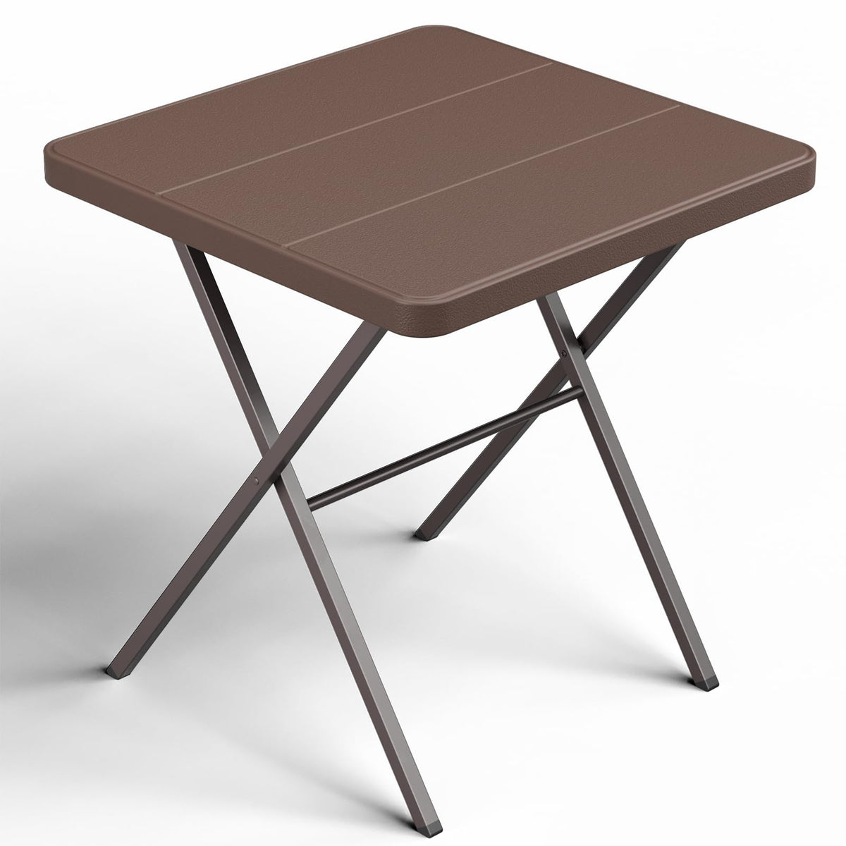 30 Inch Folding Table, Adjustable Height Portable Folding Table, Foldable TV Tray Table, Small Laptop Desk & Picnic Table for Indoor Outdoor Use, Bedroom, Camping, Patio, BBQ, RV