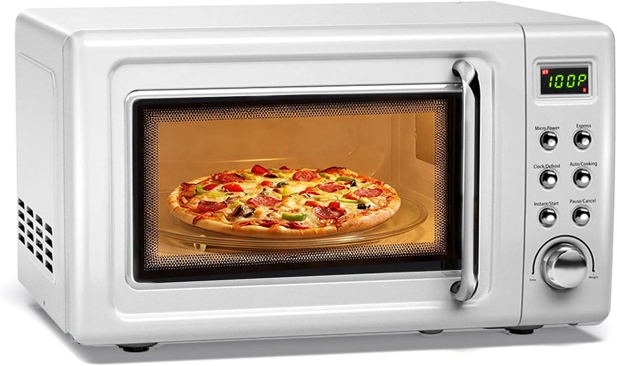 0.7Cu.ft Mini Microwave Countertop w/ 5 Micro Power, 700W