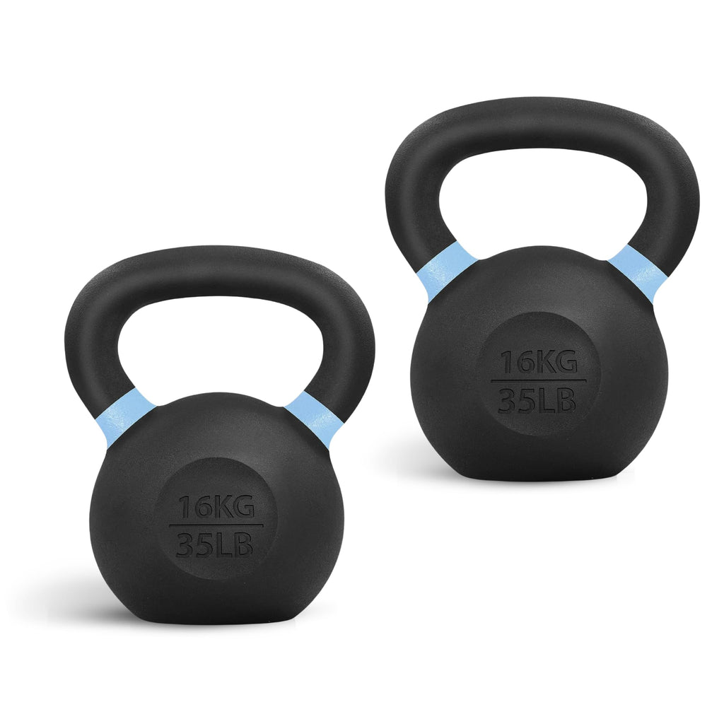 Yes4All Powder Coated Kettlebell, 9–88 lb Cast Iron Weights
