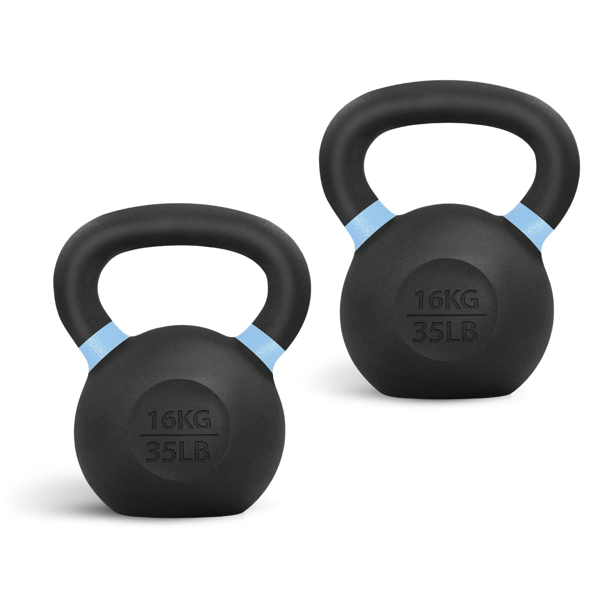 Yes4All Powder Coated Kettlebell, 9–88 lb Cast Iron Weights
