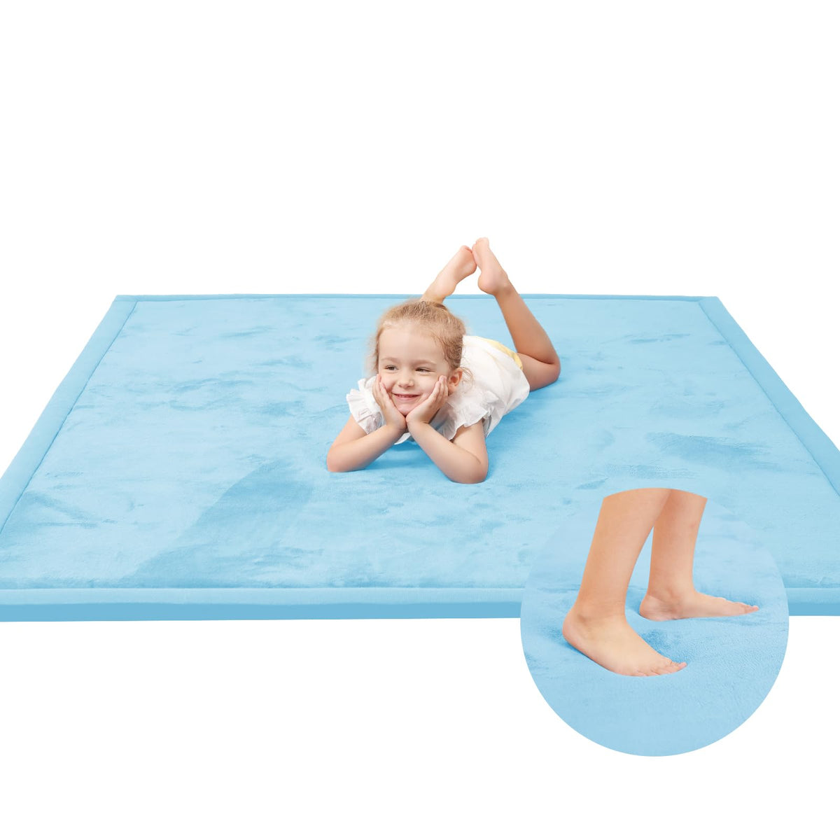 Huloo Sleep Large 1.3" Thick Baby Play Mat for Floor, 79"×59"(Dark Gray)
