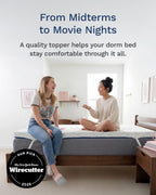 Viscosoft 4 Inch Memory Foam Mattress Topper Twin XL - College Dorm Upgrade