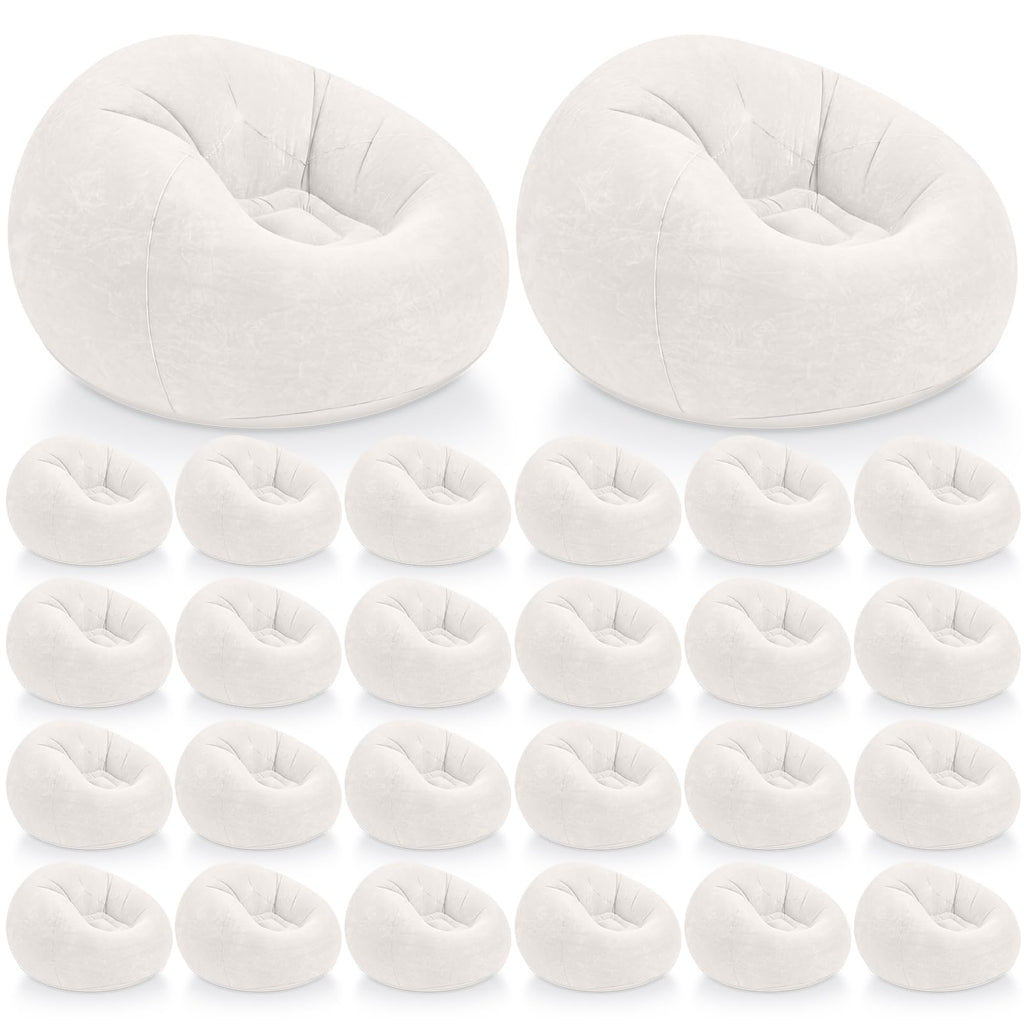 Realspring Inflatable Bean Bag Chairs,Coffee,4 Pcs