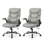 Sweetcrispy Computer Desk Chair, Lumbar Support Video Game Chair PU Leather
