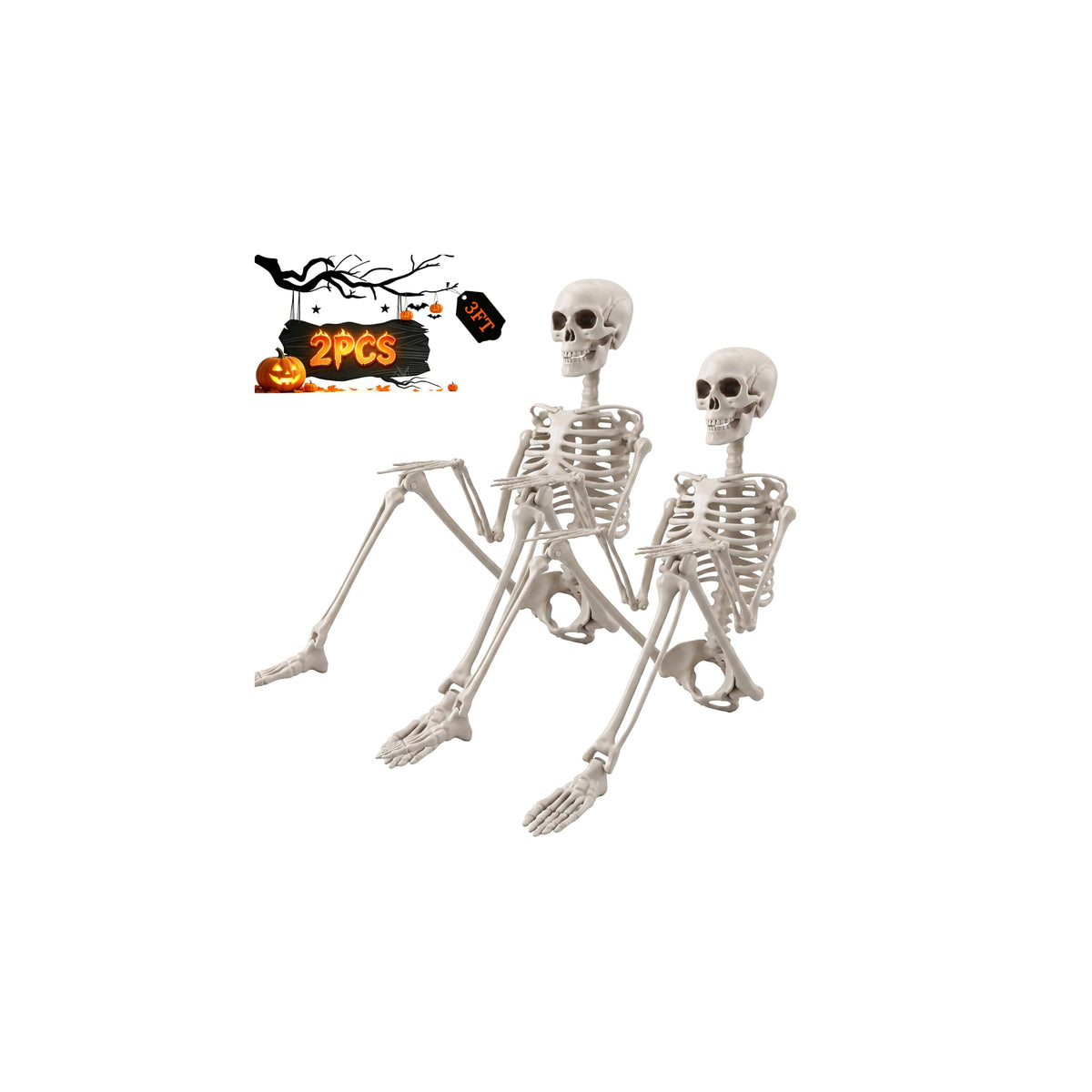 7.9FT/240CM Halloween Giant Oversized Human Skeleton, Tall Outdoor Skeleton