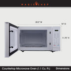 1.1 cu. ft. Countertop Microwave Oven in White