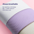 Purple Harmony Pillow - Medium Loft, King Size - Cooling Gel Neck Pillow