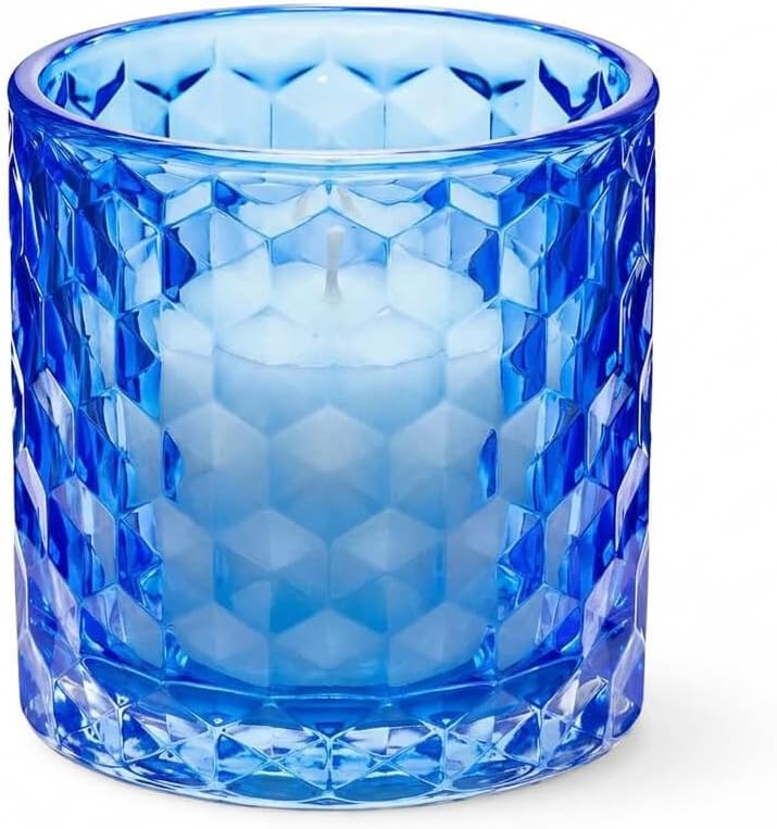 Richland Blue Chunky Honeycomb Glass Votive & Tealight Candle Holder Set of 48