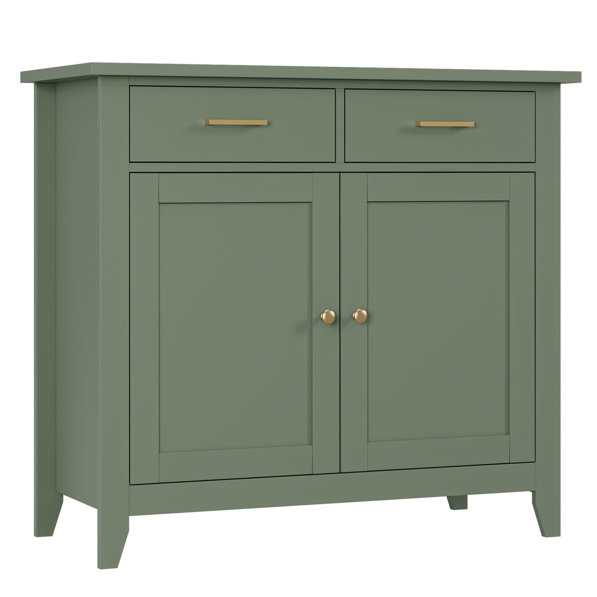 HORSTORS Farmhouse Kitchen Storage Cabinet, Small Buffet, Coffee Bar, Black