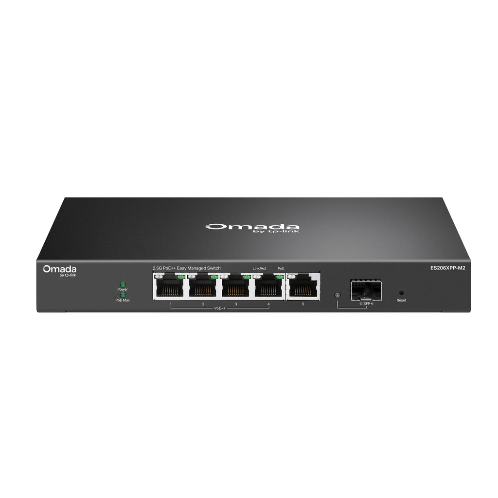 Omada ES206XPP-M2, 5 Port 2.5G Easy Managed PoE Switch