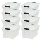 IRIS USA 6-Pack 54 Quart Storage Bins with Lids, Clear