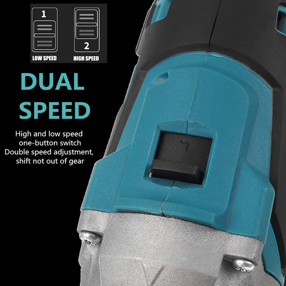Cordless Rivet Gun,Portable 21V Lithium Battery Electric Automatic Core Pulling Rivet Gun,Professional Brushless Blind Riveter Tool Kit for Rivets 2.4/3.2/4.0/4.8 mm,with 3.0Ah Battery (2 batteries)