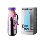 CHAKO LAB Insulated Ti Water Bottle with Two Strap (Purple & Pink)